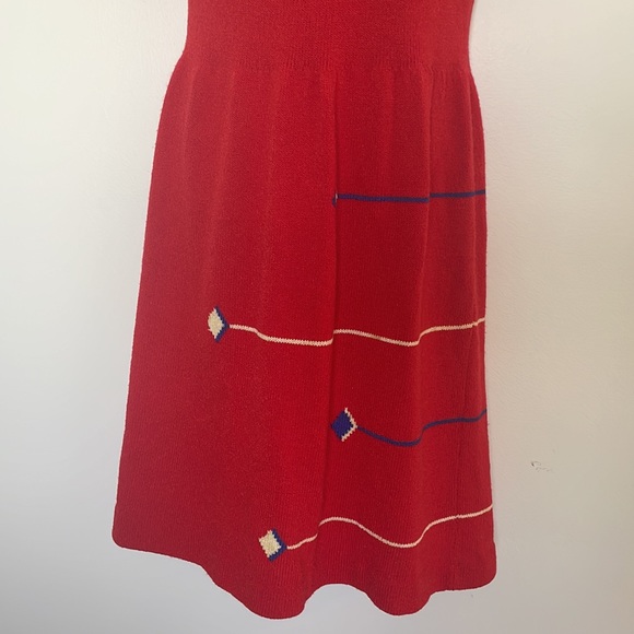 ADOLFO NEW YORK Vintage Knit geo patterned dress - Picture 5 of 9